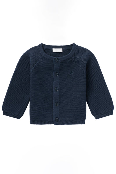 Organic Baby Strickjacke navy
