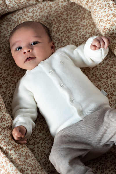 Organic Baby Strickjacke weiß