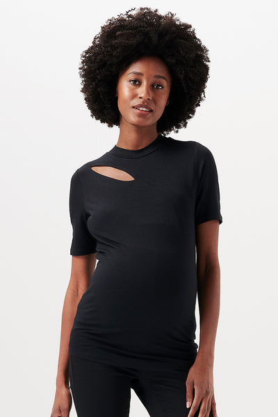 Ecovero Umstandsshirt mit Cut Out