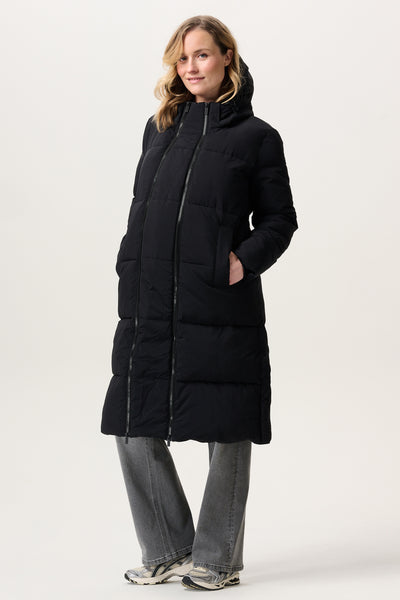 3 in 1 Umstandsmantel und Tragejacke schwarz