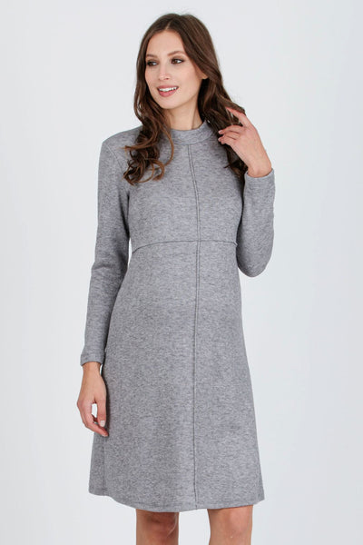 A-line maternity knit dress