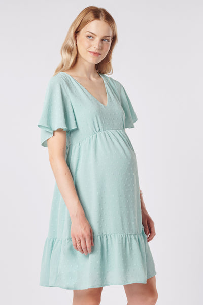 A-line maternity dress with V-neck