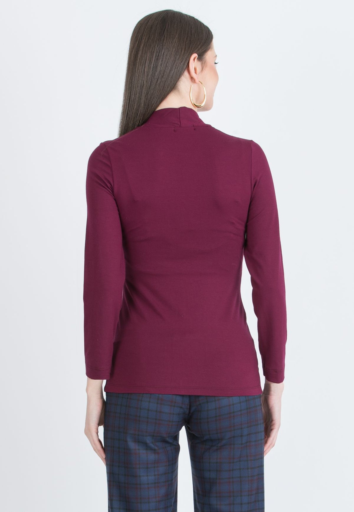 Umstands- und Stilltop aus Viskose-Jersey mit Knotendetail bordeaux ATT26AW06 3