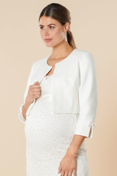 Bridal bolero with decorative bows