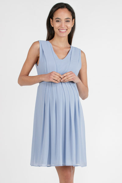 Chiffon Umstands- und Stillkleid hellblau