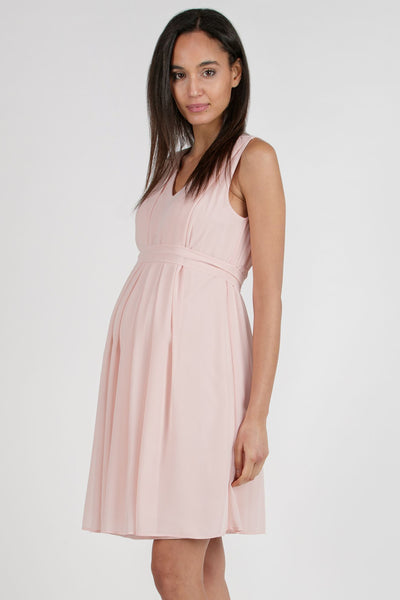 Chiffon Umstands- und Stillkleid rosa