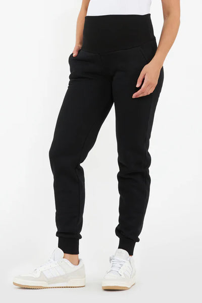 Classic Überbauch Umstands-Jogginghose schwarz