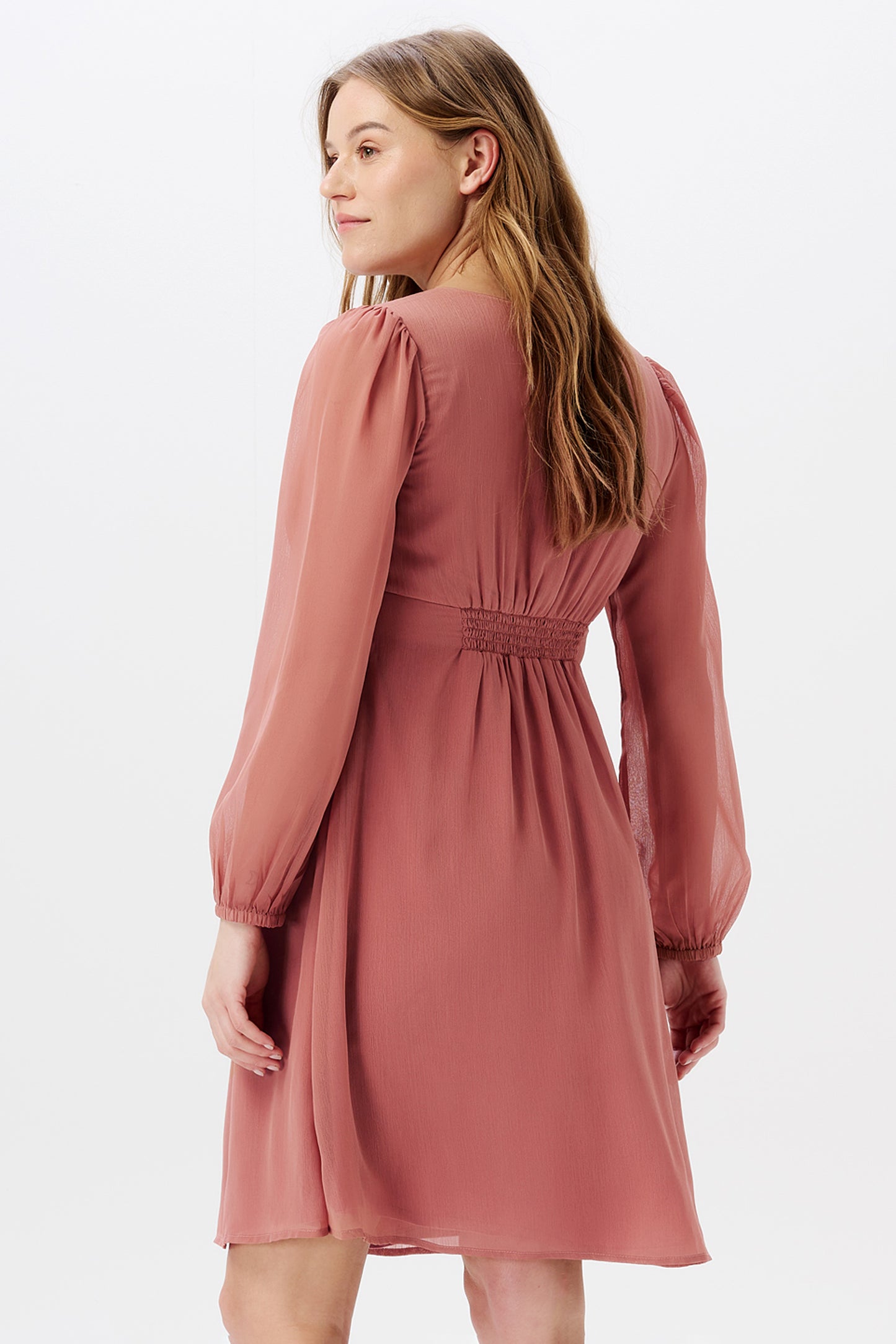 Eco Chiffon Umstandskleid terracotta