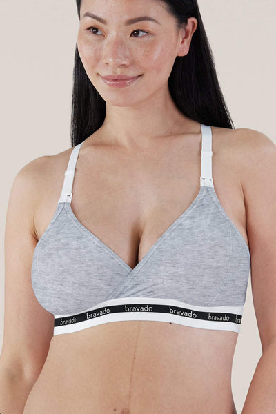 Eco Original Maternity and Nursing Bra, grey melange