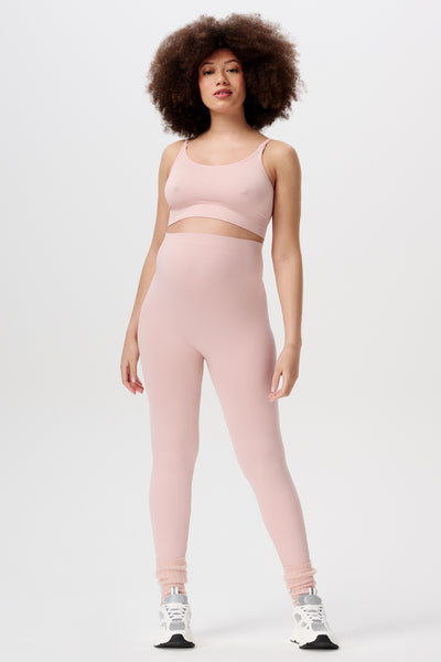 Eco Ribbed Seamless Active Umstandsleggings mauve