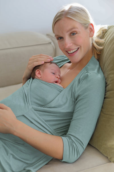 Eco Viskose Skin to Skin Baby Bonding Shirt salbei