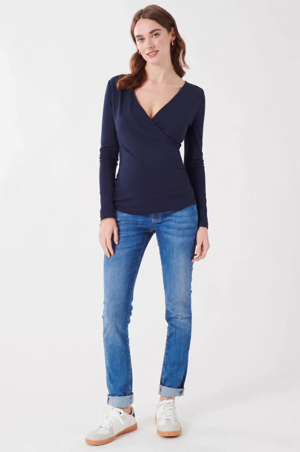 Eco Viskose Känguru Bonding und Stillshirt Langarm navy MAM26AW49 4