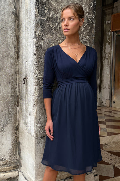Ecovero Umstands- und Stillkleid mit Chiffon Rock