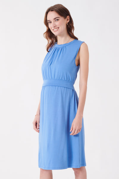 Ecovero Umstands-und Stillkleid blau