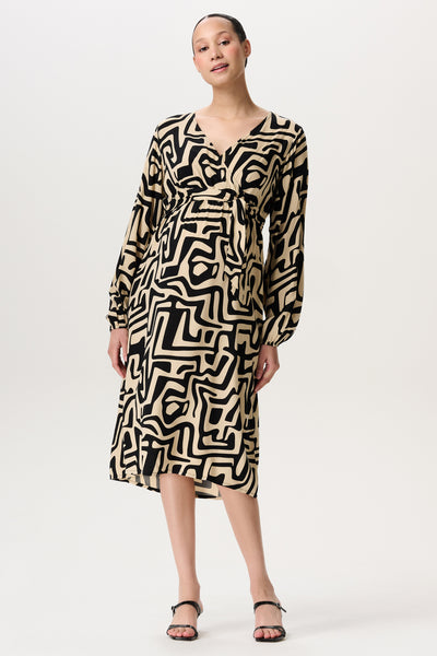 Ecovero Umstands- und Stillkleid mit Graphic Print