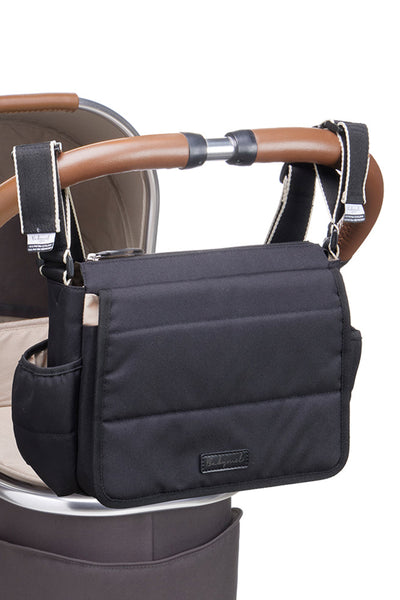 Babymel Quilted Eco Stroller Organizer, Black