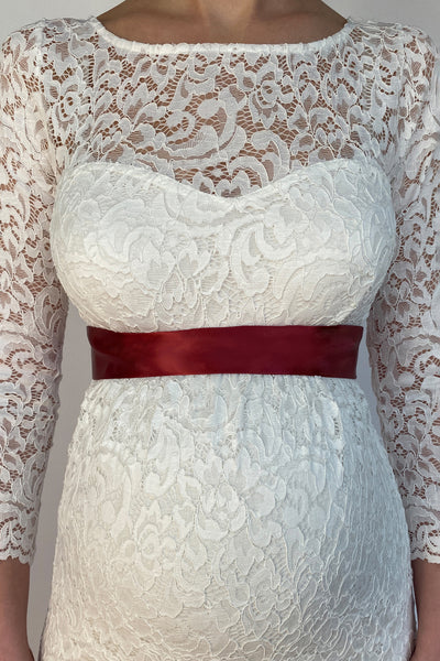 Satin sash burgundy