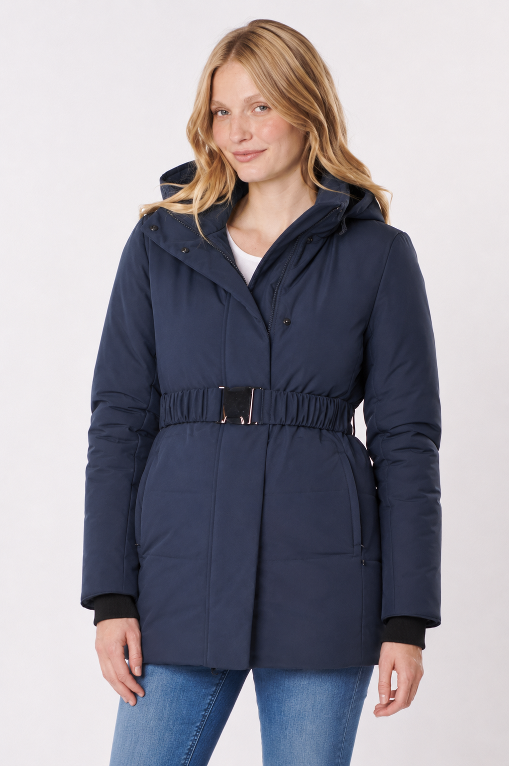 Umstands- und Tragejacke mit Gürtel navy MAM26AW04 5