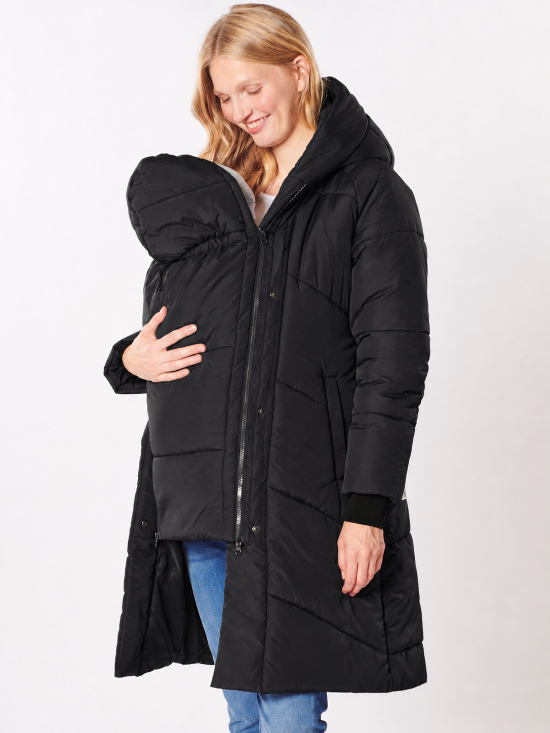 3 in 1 Eco Umstandsmantel mit Babytrage-Einsatz schwarz MAM26AW06 5