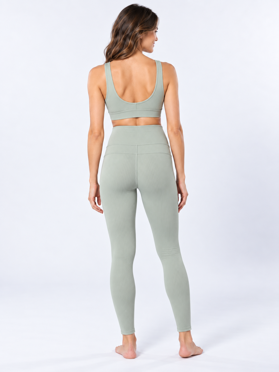 Yoga Schwangerschafts- und Still BH aus Rippjersey salbei MAM26AW54 4