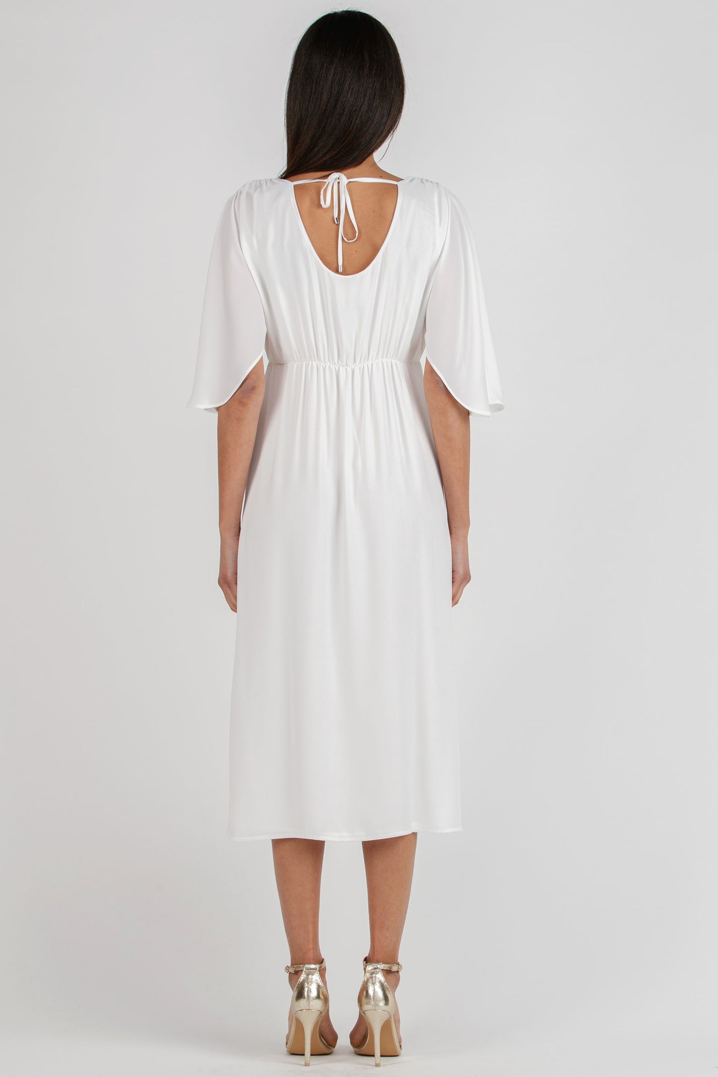 Midi Umstandsbrautkleid aus Chiffon