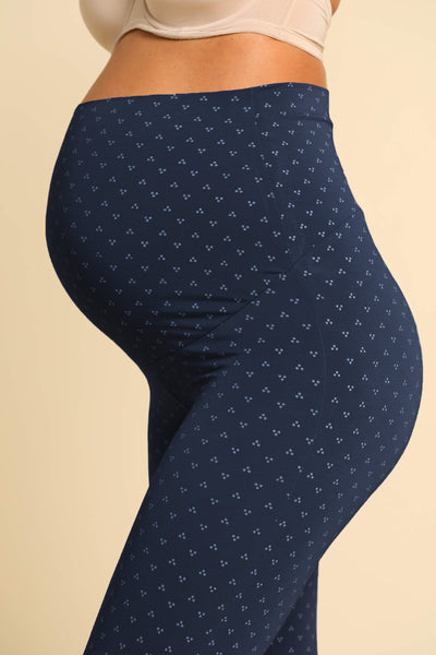 Modal Leggings mit Allover Print navy