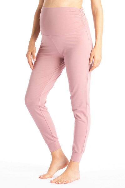 Organic Foldover Maternity Lounge and Pajama Pants, Pink