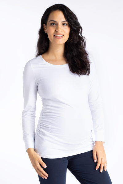 Umstandsshirt aus Bio-Baumwolle weiß