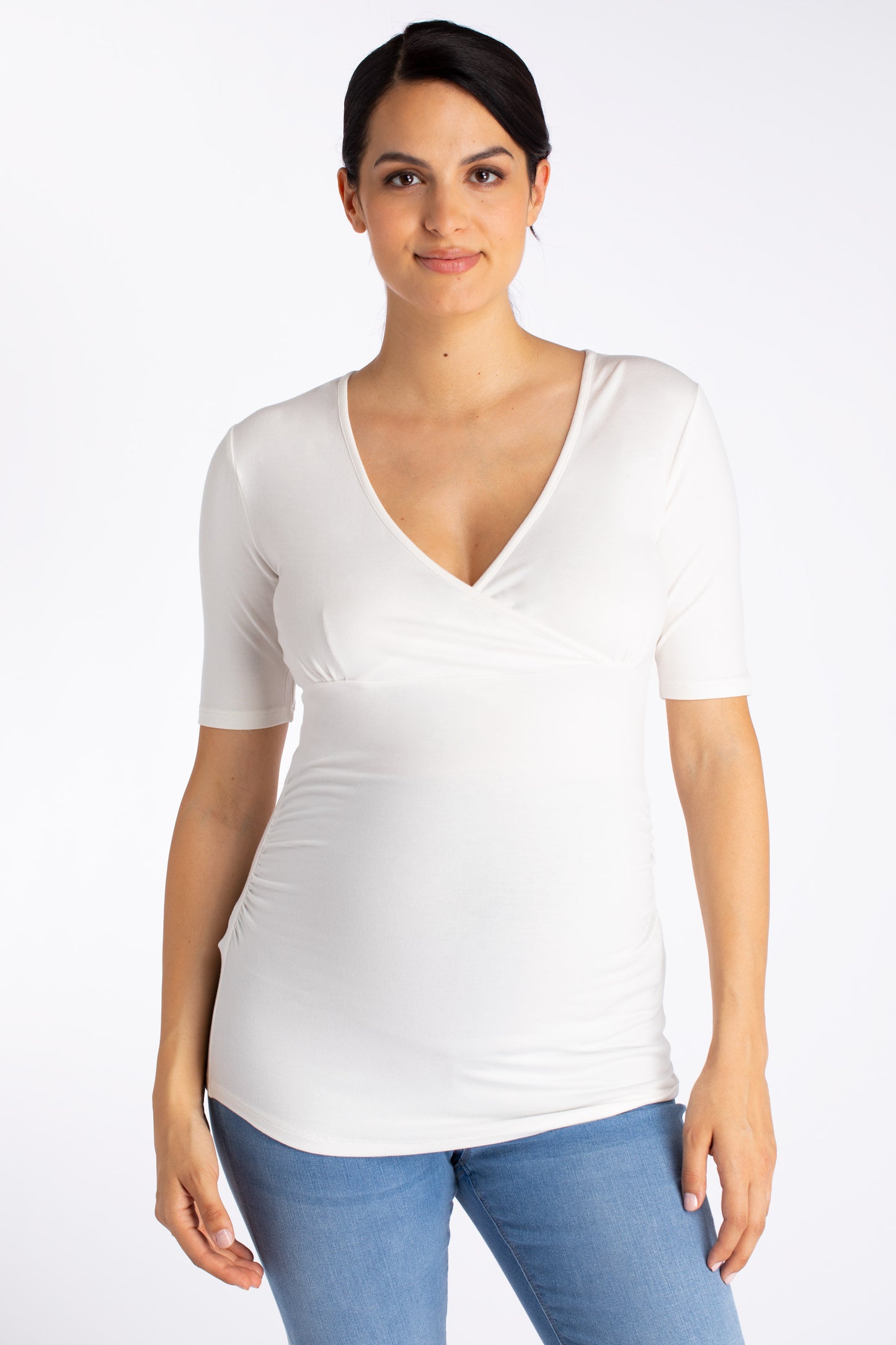 Eco Viskose Umstands- und Stillshirt off-white