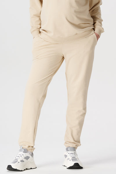 Organic maternity jogging pants, sand