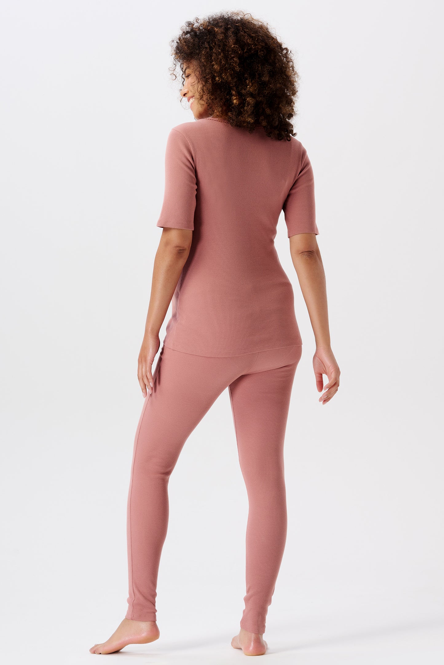 Organic Ripp Umstands- und Stillshirt terracotta