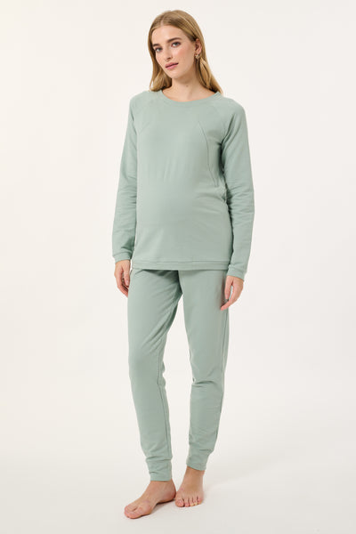 Organic Umstands- und Stillshirt salbei