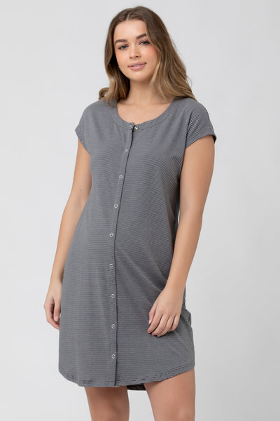 Organic maternity and nursing nightgown