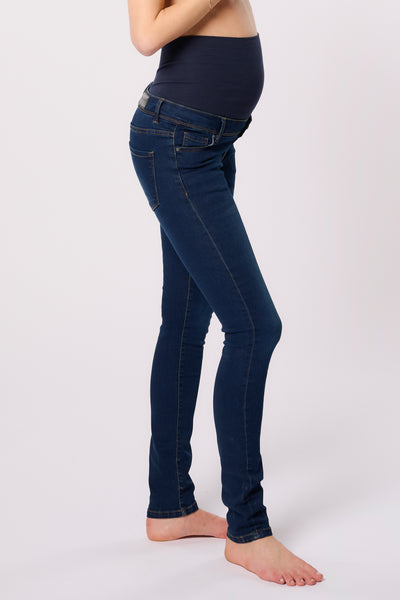 Organic maternity jeans slim fit dark indigo