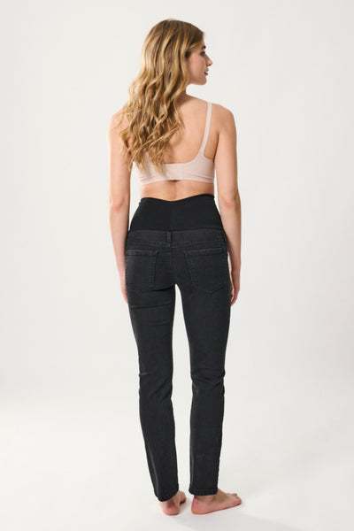 Organic Post Partum Shaping Straight Leg Jeans schwarz