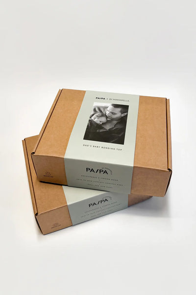 Papa Organic Skin to Skin Baby Bonding Langarm Shirt grau