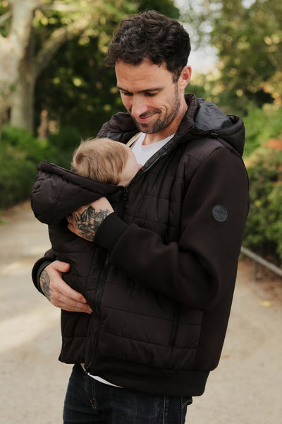 Papa Eco 2-in-1 Windbreaker Tragejacke schwarz