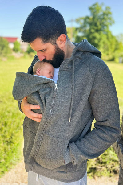 Dad hoodie and carrier jacket grey