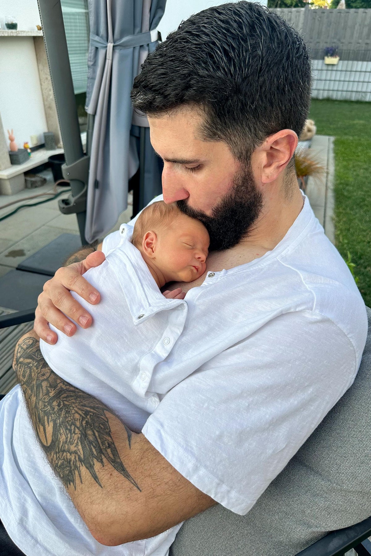Papa Organic Skin to Skin Baby Bonding Shirt weiß MAM230138 8
