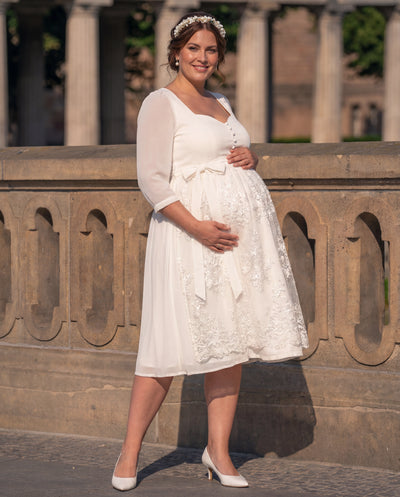 Plus Size Dirndl Style Maternity and Nursing Dress without Apron