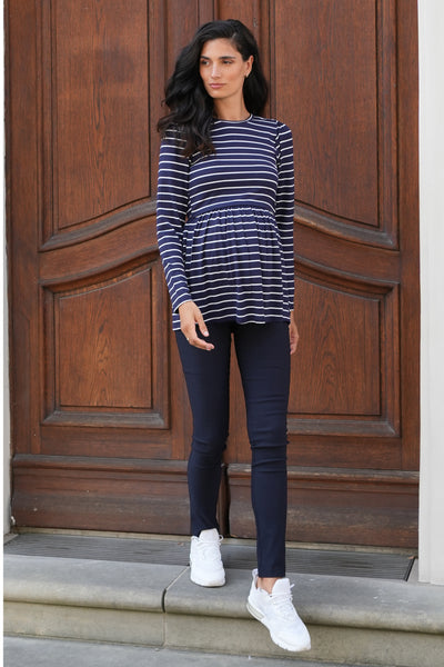 Pull On Super Stretch Umstandhose navy