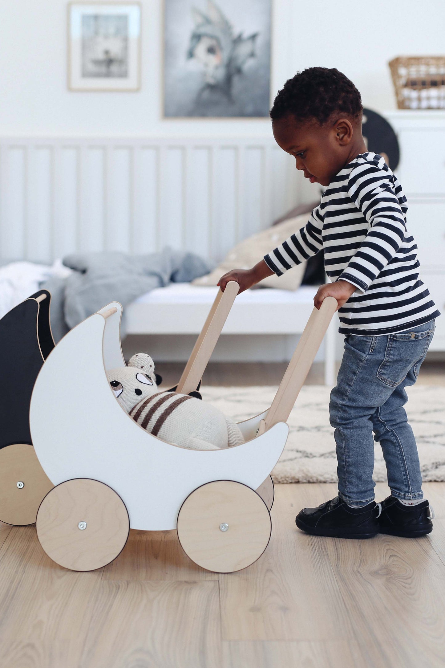 Puppenwagen aus Holz