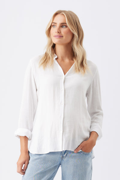Relaxed Classic Umstands- und Still-Hemdbluse mit Leinen