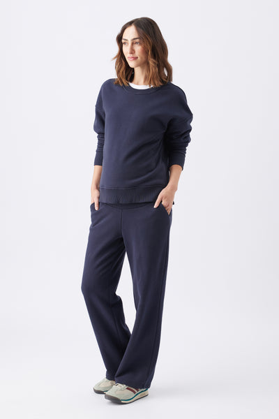 Relaxed Straight Leg Maternity Jogging Pants navy