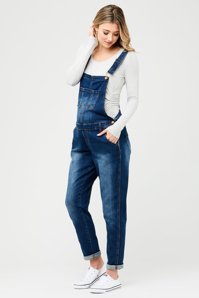 Umstandsjeanslatzhose dark indigo