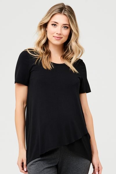 Raw Edge Umstands- und Stillshirt schwarz