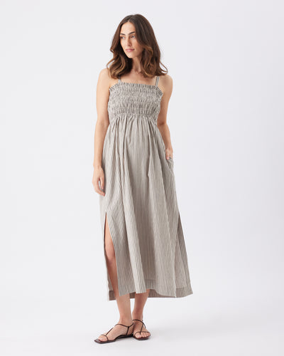 Umstands- und Stillkleid Streifen natur/schwarz