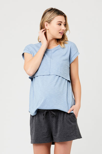 Umstands- und Stillshirt Relax Fit hellblau