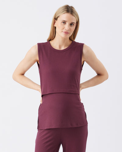 Umstands- und Stilltanktop Ripp maroon