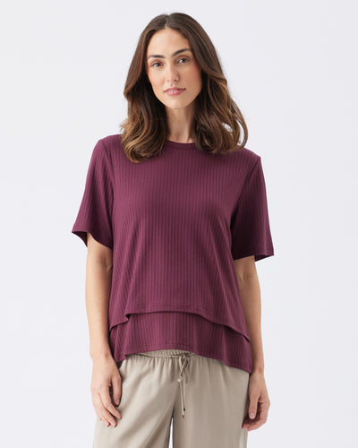 Umstands- und Stillshirt Ripp maroon